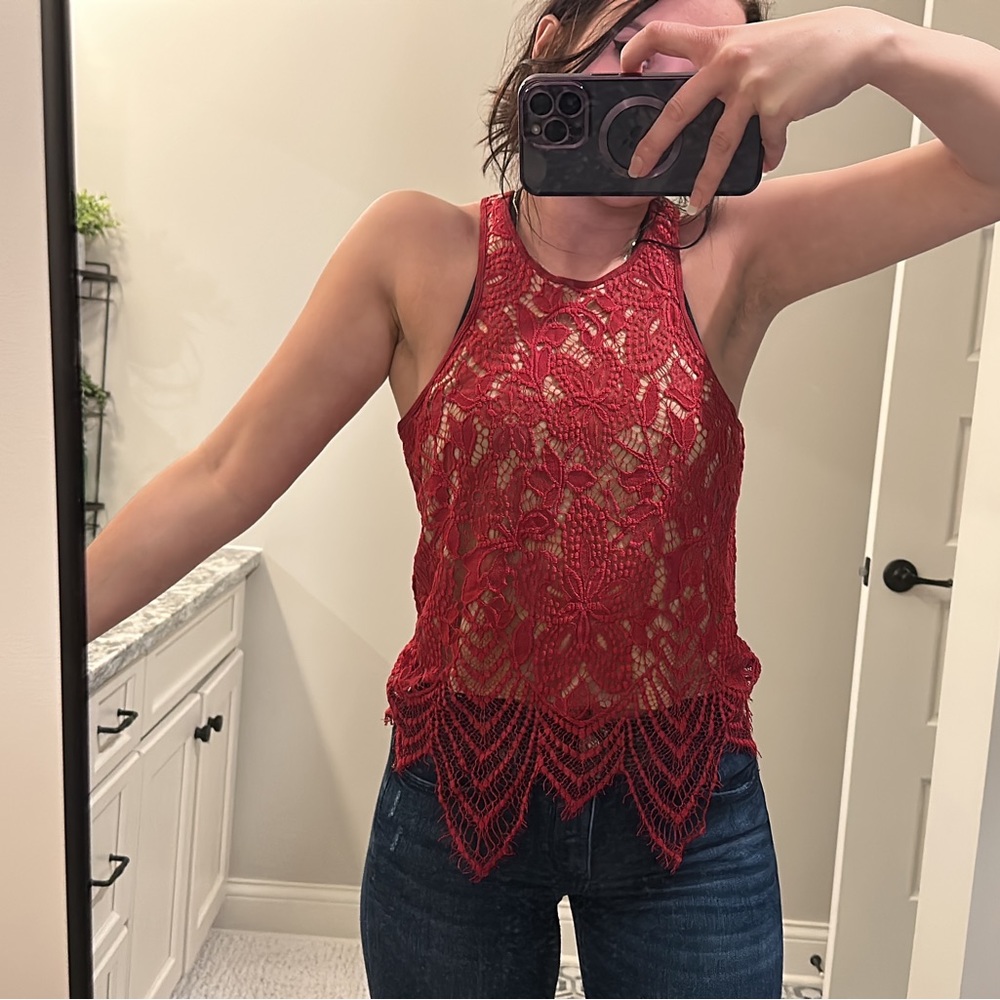 Lace tank top